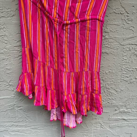 Lovers + Friends Dress Amity Mini Ruffles One Shoulder Styling Tassels M NWT - Picture 5 of 9